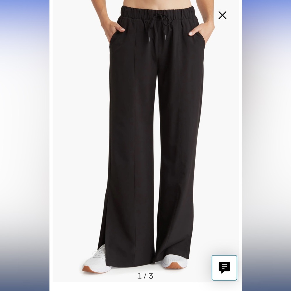 NWT 90 Degree By Reflex Citylite Black Wide-Leg Pants